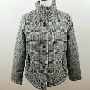A New Day- Houndstooth Puffer Jacket